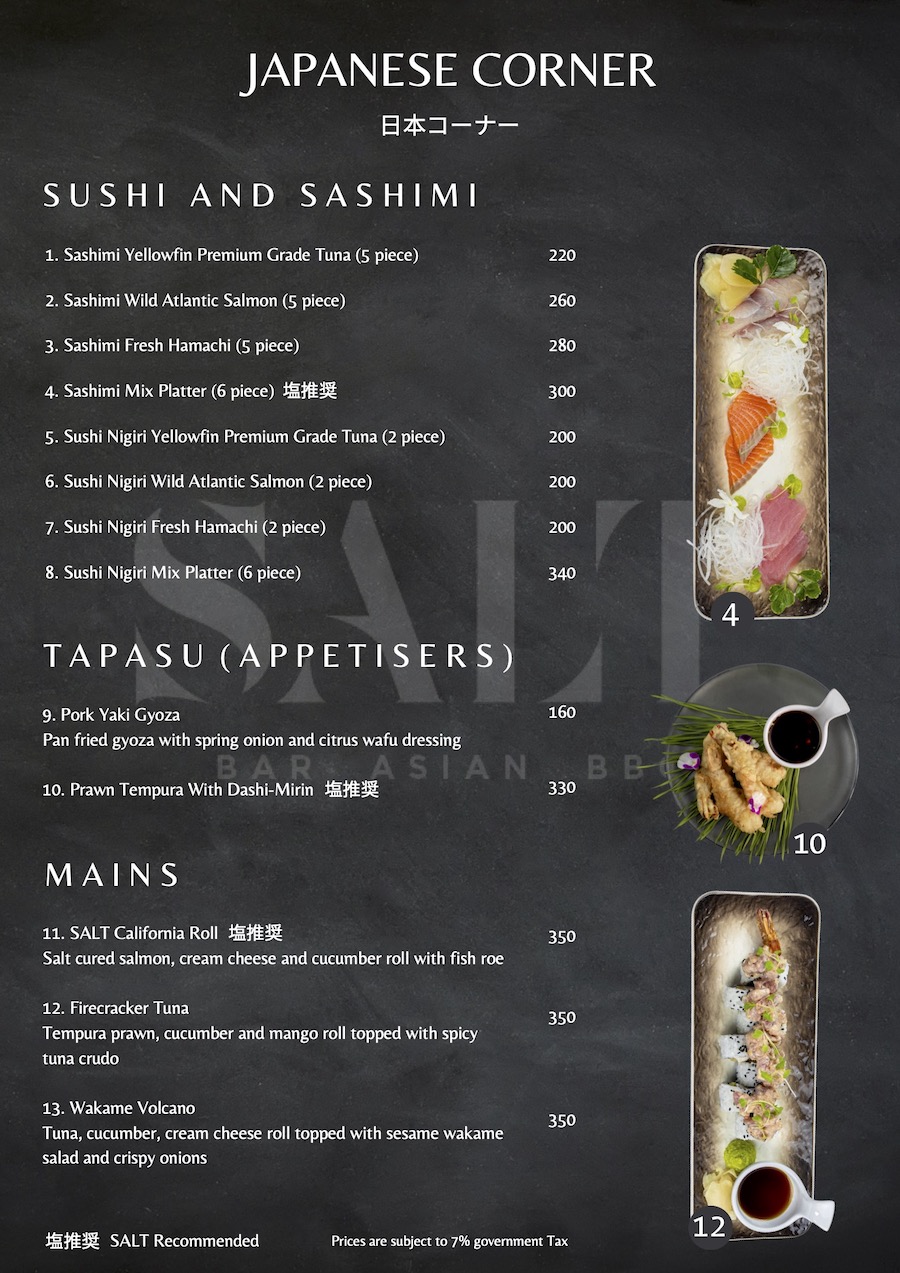 SALT FOOD MENU - AUG 152